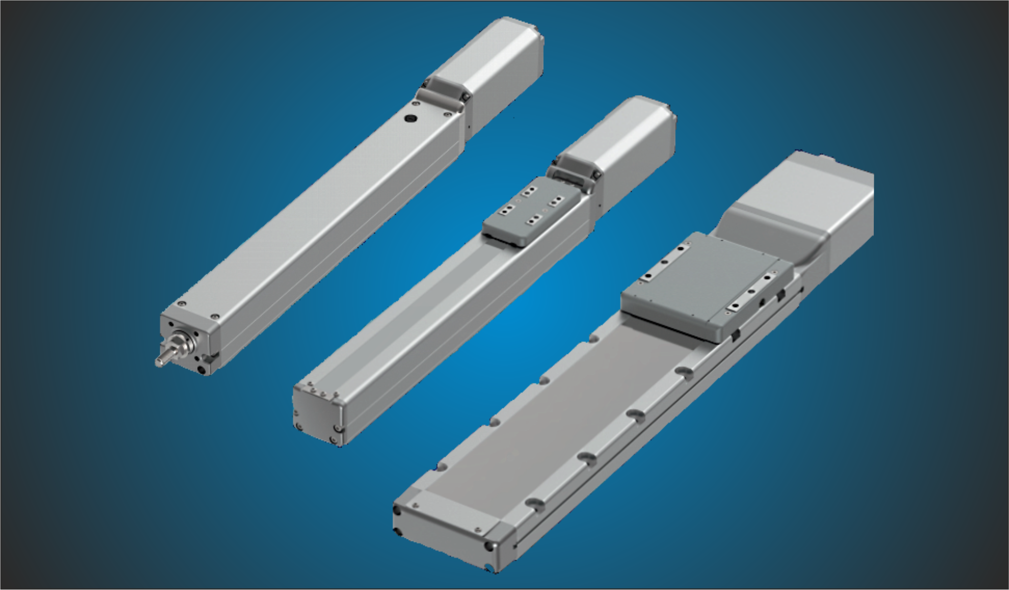 Topbillede med næroptagelse af tre RCP aktuatorer fra IAI