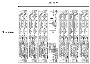 Målskitse af 7 moduler: H 302 x B 385 mm