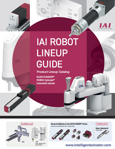 Forsidebillede af IAI's katalog: IAI Robot Lineup Guide