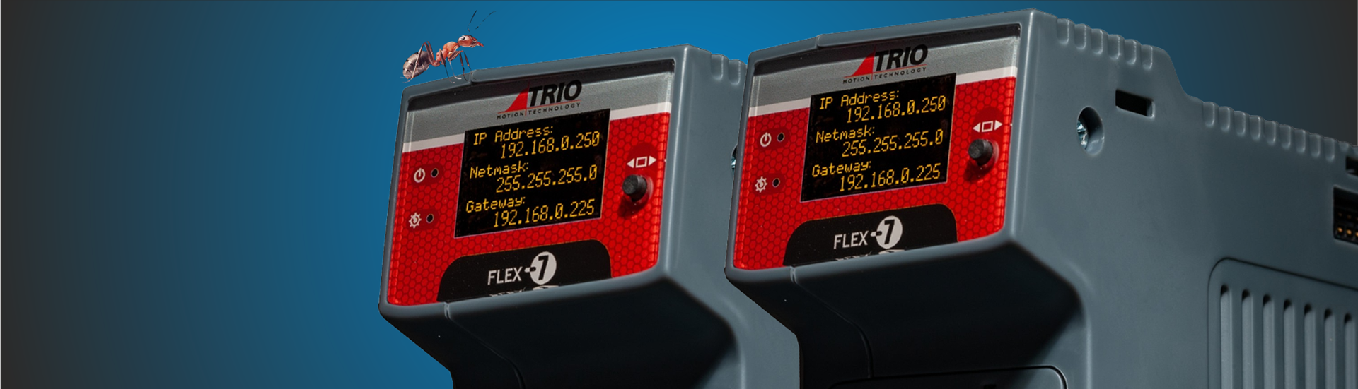 Topbillede med næroptagelse af Flex-7 controller