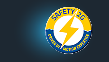 Safety 2G logo med blå baggrund