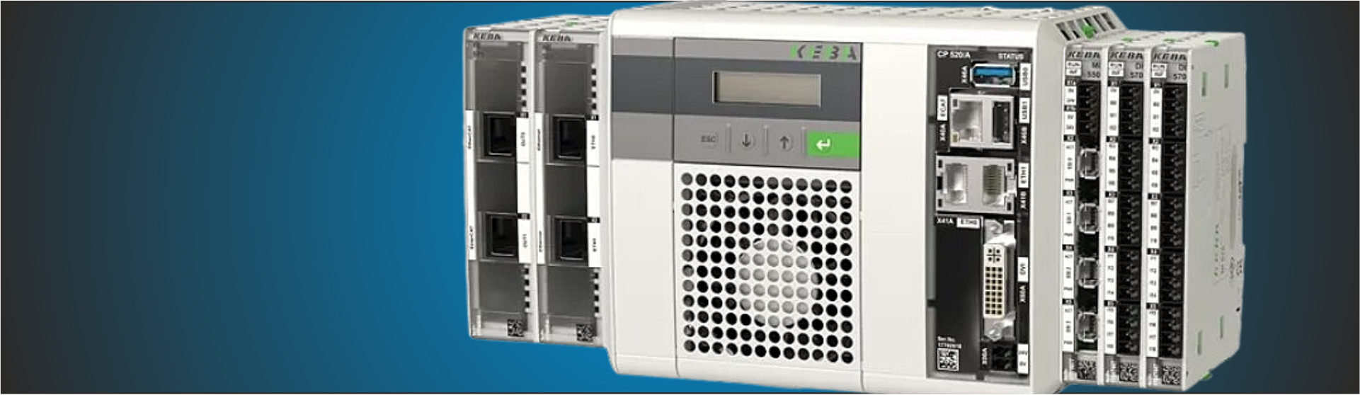 KeControl C5 enhed med I/O moduler
