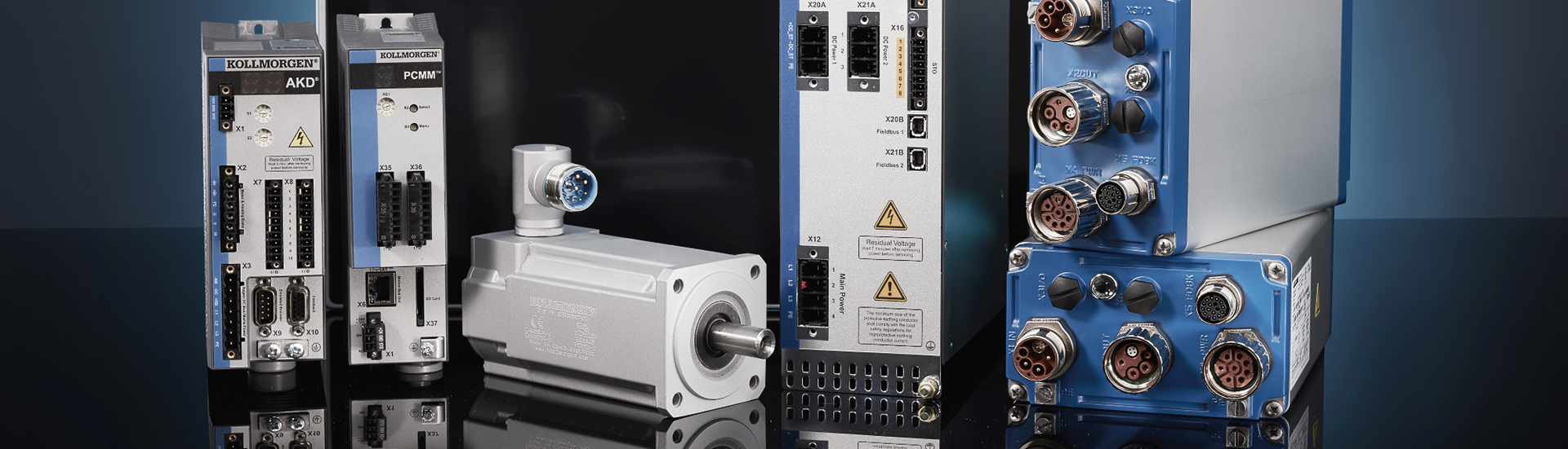 Topbillede med controllere og motor